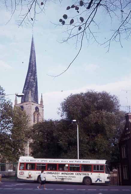 Chesterfield Corporation Leyland National 2 with Embassy Windows all over advert